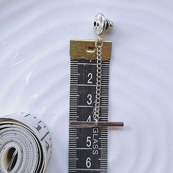 Vtg faceted blue-green faux gem silver tone tie pin - Picture 11 of 12